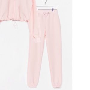 NWOT Nasty Gal blush pink sweatpants joggers